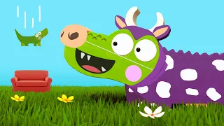 Purple Cow | Silly Crocodile Fairy Tales and Stories Just For Kids