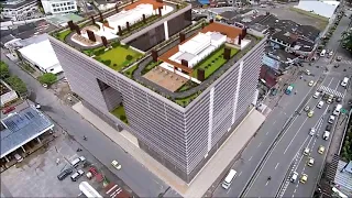 Architectural rendering integrated with aerial drone