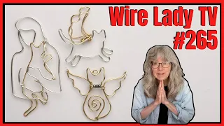 Making Wire Cat Angel Pendants // Wire Lady TV Livestream