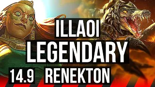 ILLAOI vs RENEKTON (TOP) | 11/2/3, Legendary | BR Diamond | 14.9