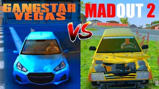 Gangstar Vegas World of Crime vs MadOut 2 Big City Online Comparison | Open World Games Battle