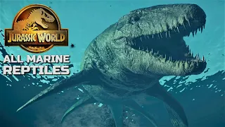 All Marine Reptiles - Jurassic World Evolution 2 (4K 60FPS)