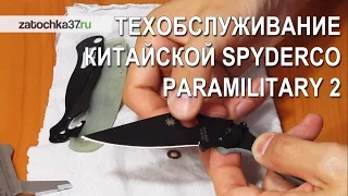 Разборка складного ножа. Техобслуживание китайской Spyderco Paramilitary 2