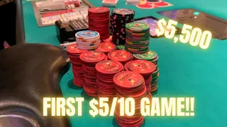 IN FOR $5,500. FIRST TAKE AT $5/10! - Poker Vlog #23