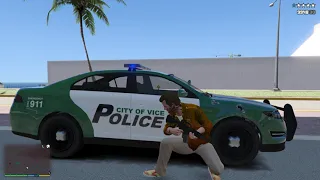 GTA 5 - Vice City Police Shootout + Six Star Escape