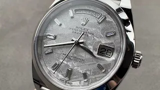 Rolex Day-Date Platinum Meteorite 228206 Rolex Watch Review