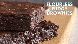 FLOURLESS FUDGY BROWNIES | Gluten free brownies