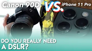 Can an iPhone Compete with A Professional DSLR? | iPhone 11 Pro vs Canon 90D, Comparison & Test
