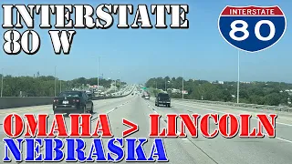 I-80 West - Omaha to Lincoln - Nebraska - 4K Highway Drive