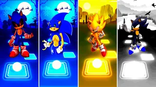 Sonic exe 🆚 Sonic Girl 🆚 Super Sonic Exe 🆚 Dark Sonic | Sonic Team Tiles Hop EDM Rush