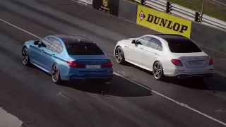Drag Race BMW M5 vs Mercedes AMG E63 S