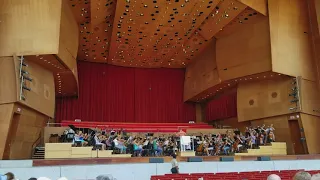 Grant Park Orchestra "Anchors Away" rehearsal for their July 4th performance