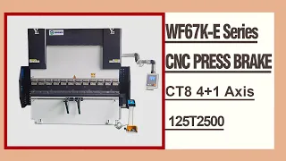 RONGWIN WF67K-E series 125T2500 CT8 controller CNC electro-hydraulic press brake machine testing