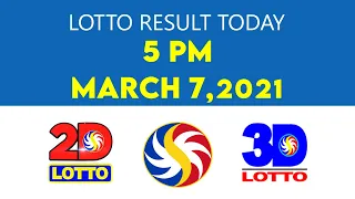 Lotto Result Today March 7,2021 5PM | 2D | 3D | ez2  | swertres | 6/49 | 6/58