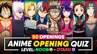 ⚡️ ANIME OPENING QUIZ ⚡️ Level: Noob🤪 - Otaku😈 | Guess the Anime Opening Quiz 🎵