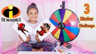 Mr Incredibles 2 Mystery Wheel Three Marker Challenge Jack-Jack Parr & Mr Incredible Disney Pixer