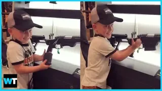 4-Year-Old PLAYING WITH GUNS At NRA Convention Sparks Outrage! | What's Trending Now!