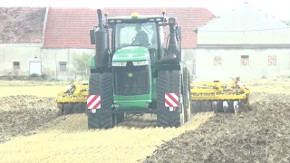 John Deere 9620RX pulling Bednar Terraland subsoiler in Czech Republic