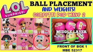 LOL Surprise Confeti Pop Wave 2 Ball placement and Weight Hacks, Unicorn found!