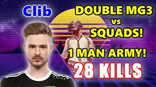 Team Liquid Clib - 28 KILLS - 1 MAN ARMY! - DOUBLE MG3 vs SQUADS! - PUBG