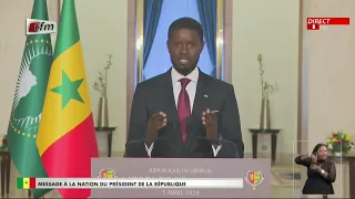 Discours à la nation du Président Bassirou Diomaye Diakhar Faye version française