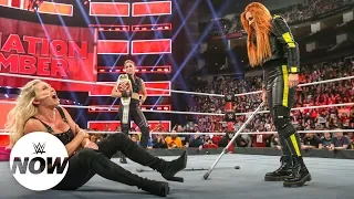 Suspended Becky Lynch attacks Charlotte Flair and Ronda Rousey with crutches: WWE Now