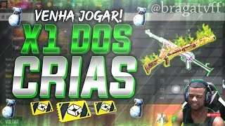 🔴 FREE FIRE AO VIVO 🔴X1 DOS CRIAS JOGANDO COM INSCRITOS, CS RANKED ON !!!