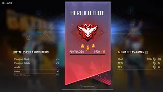 Así llegue al nuevo Rango Heroico Elite Free Fire 4000 puntos