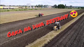 orka na dwa 😍 piękny widok ursus C-360/Zetor 6340 🔥 piękne ujęcia z drona 😎