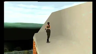 Tomb Raider II Corner glitch/swan dive off roof