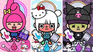 Kuromi, My melody, Hello Kitty First Period 🌷🩸 Sad Story l Toca Boca l Toca Life Story l Toca Lisa