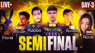 SEMI FINAL LAST DAY INT  TOURNAMENT 🥵 IND, VN, THAI, BD, RUSSIA & NP #nonstopgaming - FREE FIRE LIVE