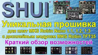 SHUI - уникальная прошивка для принтеров на базе MKS Robin Nano 1.1, 1.2 и 1.3 с дисплеем TFT35