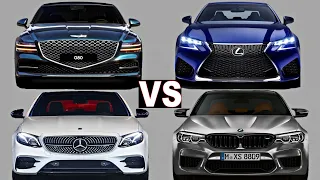 Top 5 Ultra Luxury Midsize Sedan Cars (2020 -2021) G80, BMW 5 Series, Lexus GS, A6, E Class! Review