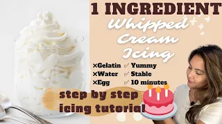 SUPER EASY WHIPPED CREAM ICING | STEP BY STEP TUTORIAL + CAKE DESIGNING FOR BEGINNERS