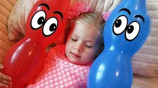 ديانا تلعب في البالونات وتتظاهر كأنهم أطفالها - قصص اطفال قبل النوم
