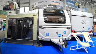 Knaus Südwind SW 500 UF Caravan Camping travel trailer with Wigo tent walkaround + interior K1676