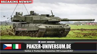 Italien & Tschechien bestellen 300 Leopard 2A8 Kampfpanzer - Leopard 1 in der Ukraine  Breaking News