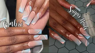🦋OMBRE WITH GEL POLISH?! SUGAR NAILS TUTORIAL ✨