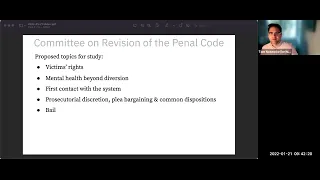 Committee on Revision of the Penal Code Meeting, January 21, 2022