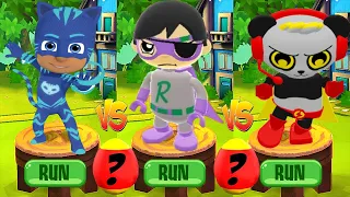 Tag with Ryan PJ Masks Catboy vs Dark Titan vs Combo Panda - All Characters Unlocked All Costumes