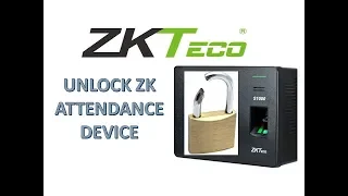 ZKTECO  Fingerprint Machine Reset | Using Software | Simple Methode