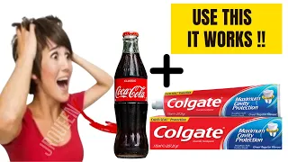 Use Coca Cola with Toothpaste You will be SURPRISE with this mix !!