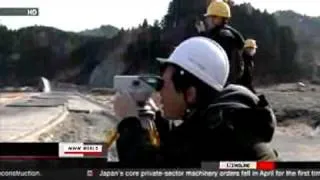 Le tsunami du 11 mars a atteint 40 mètres de haut - NHK Eng