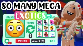 THEY HAVE SO MANY EXOTIC MEGAS?-😳😱🌺🦋🐯*Day 8!*🐳🐢#adoptmeroblox #preppyadoptme #preppyroblox