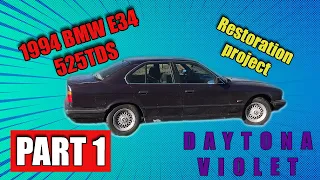 1994 BMW E34 525TDS RESTORATION PROJECT Part 1