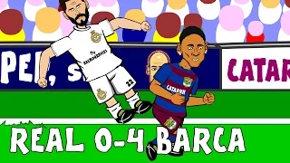 Real Madrid vs FC Barcelona 0-4 2015 - goals and highlights of El Clasico! (Parody 21.11.15)