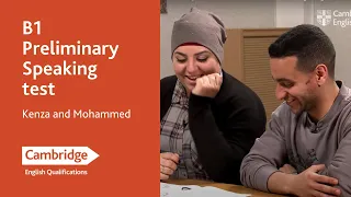 B1 Preliminary Speaking test - Kenza and Mohammed | Cambridge English