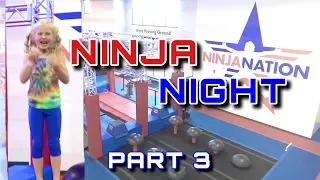 when she's Running Courses at Ninja Night at Ninja Nation / Part 3