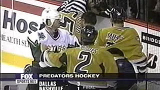 Dallas Stars vs. Nashville Predators Scrum October 11, 2003